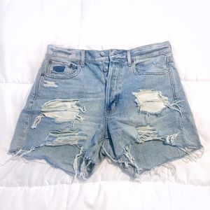 AE Mom Jeans Denim Cut Off Shorts 4” Inseam